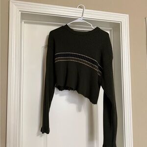 Women's Black Cropped Sweater
